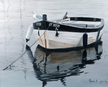 Pintura intitulada "D'une rive à l'autre" por Marieh.Gouon, Obras de arte originais, Acrílico