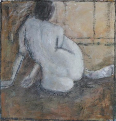 Peinture intitulée "Nu de dos" par Mariejose Lolmede, Œuvre d'art originale, Huile