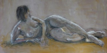Peinture intitulée "Nu couché" par Mariejose Lolmede, Œuvre d'art originale, Huile