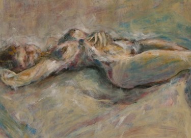 Peinture intitulée "Nu couché" par Mariejose Lolmede, Œuvre d'art originale