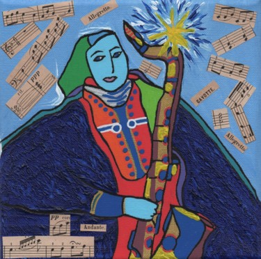 Peinture intitulée "Musique" par Marie-José Sintes, Œuvre d'art originale, Acrylique