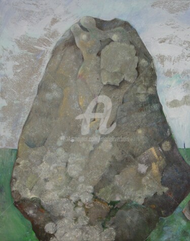 Peinture intitulée "La roche des amoure…" par Mariekverbois, Œuvre d'art originale