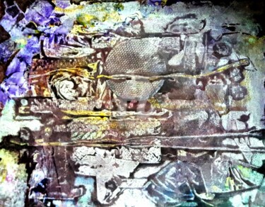 Painting titled "Marée sous la Lune…" by Mariekverbois, Original Artwork