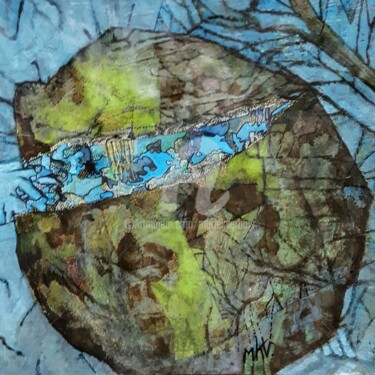 Peinture intitulée "L'eau des Pierres" par Mariekverbois, Œuvre d'art originale, Acrylique