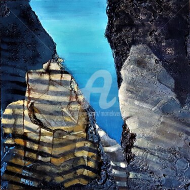 Painting titled "La Faille au CAP" by Mariekverbois, Original Artwork, Acrylic Mounted on Wood Stretcher frame