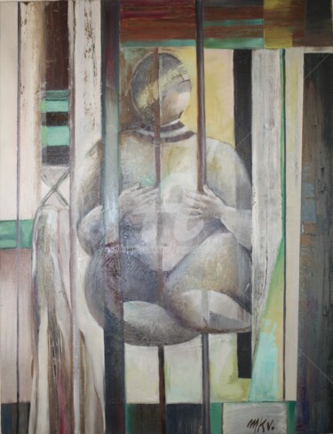 「Mes prisons sont de…」というタイトルの絵画 Mariekverboisによって, オリジナルのアートワーク, オイル
