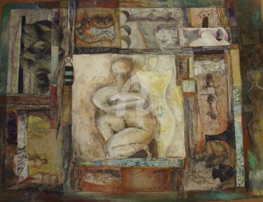 Peinture intitulée "L'atelier" par Mariekverbois, Œuvre d'art originale