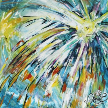 Painting titled ""Flash"" by Marie Laplace, Original Artwork, Acrylic Mounted on Plexiglass