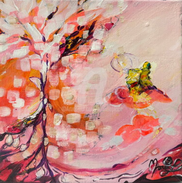Картина под названием ""Arborescenciel"" - Marie Laplace, Подлинное произведение искусства, Акрил Установлен на Деревянная р…