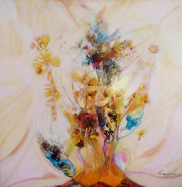 Картина под названием "Arcanes 2" - Marie Laplace, Подлинное произведение искусства, Акрил Установлен на Деревянная рама для…