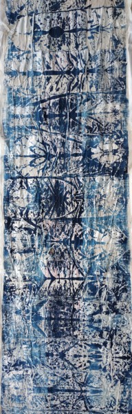 Peinture intitulée "Écorce bleue" par Marie-Laure Abboubi, Œuvre d'art originale, Acrylique