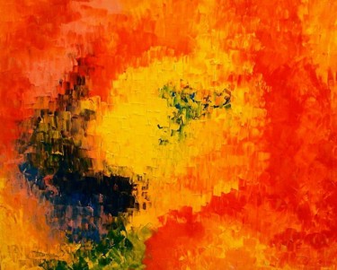 Peinture intitulée "Coeur chaud" par Marie-Laure Leymonie, Œuvre d'art originale, Huile