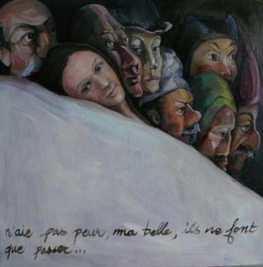 Ζωγραφική με τίτλο "ils ne font que pas…" από Marieline Gerard, Αυθεντικά έργα τέχνης, Λάδι