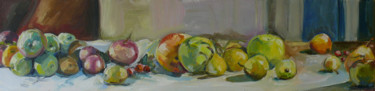 Painting titled "pommes.jpg" by Marieline Gerard, Original Artwork, Oil