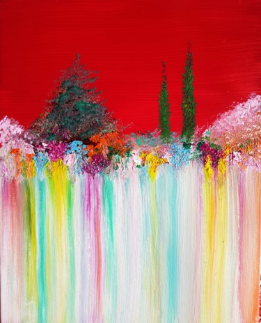 Peinture intitulée "Arc en ciel" par Marie Line Capy (Maria luisa), Œuvre d'art originale, Acrylique