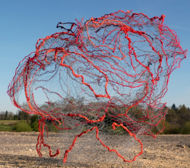 Sculpture intitulée "structure-2014-gril…" par Marielle Genest, Œuvre d'art originale