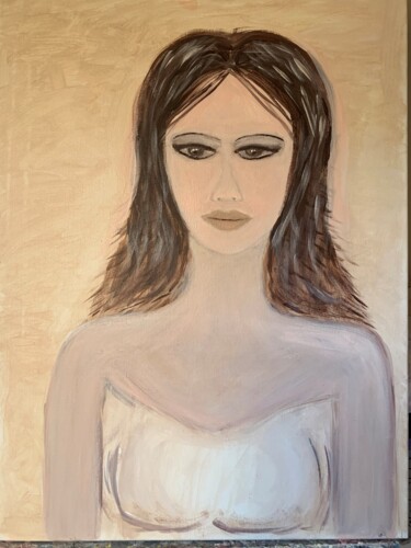 Картина под названием "Pensive" - Marielle Lebahann, Подлинное произведение искусства, Акрил