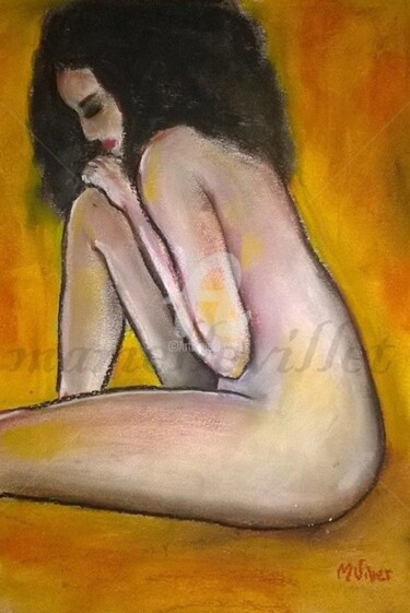 Dessin intitulée "nu au pastel 5" par Yèle Art', Œuvre d'art originale, Pastel