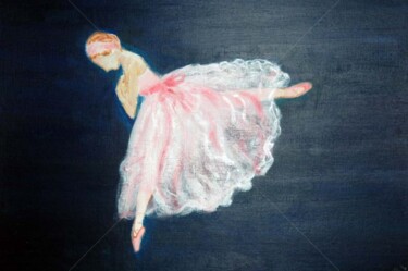 Painting titled "Ballet- Leap of Fai…" by Marie Loh, Original Artwork, Oil