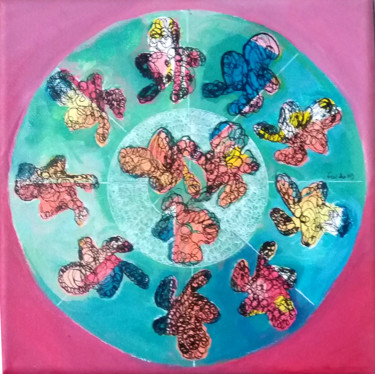 Painting titled "Naissance" by Mariem Zahra Chaouch, Original Artwork, Acrylic
