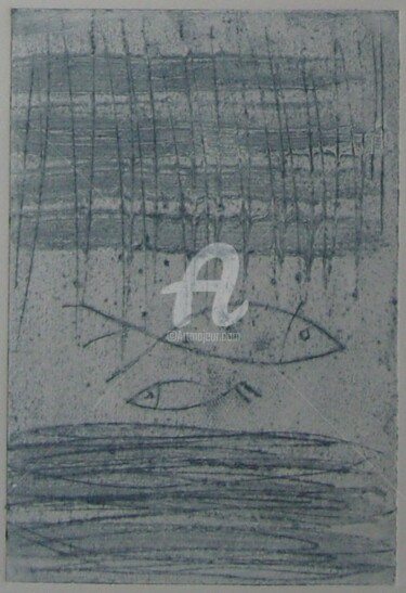 Gravures & estampes intitulée "Fish.jpg" par Marie Malherbe, Œuvre d'art originale, Autre