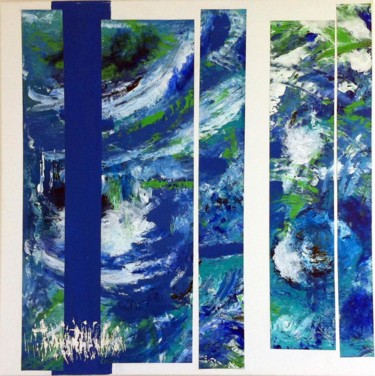 Peinture intitulée "Couleur Bleue" par Marie-Martine Choby, Œuvre d'art originale, Huile