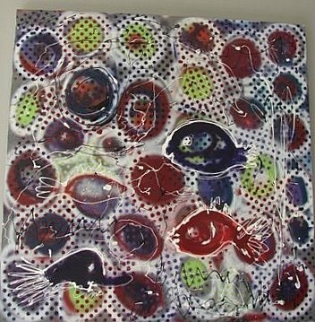 Painting titled "LES PETITS POIS ten…" by Marie-Martine Choby, Original Artwork