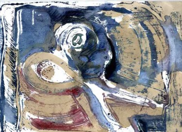 Peinture intitulée "ciseau 2" par Marie-Noelle Bauchot, Œuvre d'art originale