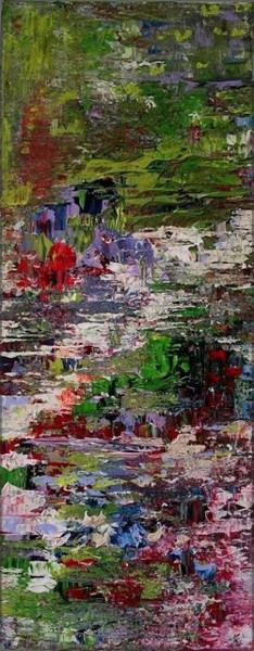 Peinture intitulée "Les jardins suspend…" par Marie-Noëlle Daubanay, Œuvre d'art originale, Huile