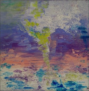 Peinture intitulée "Le vent joyeux" par Marie-Noëlle Daubanay, Œuvre d'art originale, Huile