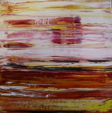 Peinture intitulée "Reflets rouges" par Marie-Noëlle Daubanay, Œuvre d'art originale, Huile