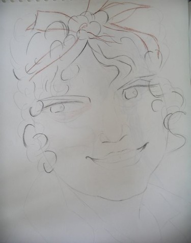 Dessin intitulée "Portrait 6" par Marie-Noëlle Daubanay, Œuvre d'art originale, Autre