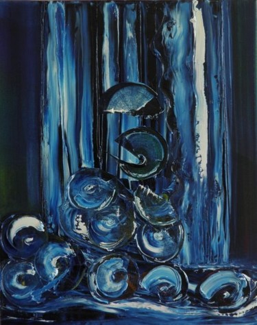 Painting titled "Musique aux coeurs 3" by Marie-Noëlle Daubanay, Original Artwork, Oil