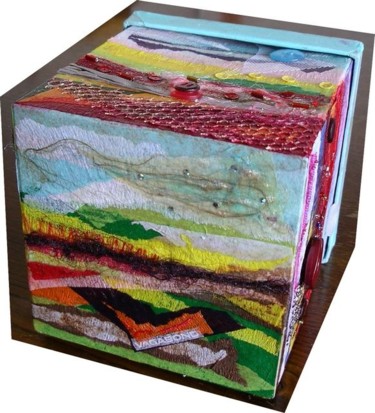 Peinture intitulée "La boîte à boutons…" par Marie-Noëlle Daubanay, Œuvre d'art originale, Huile
