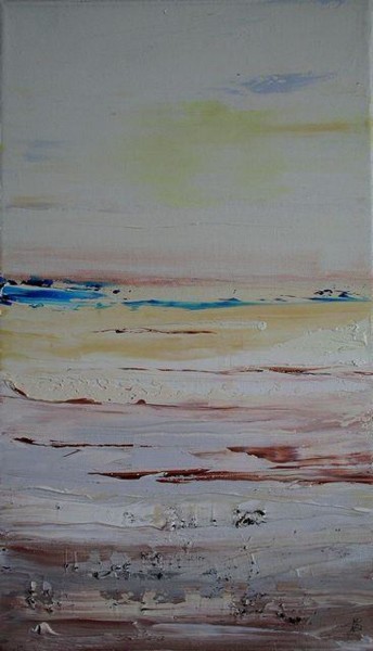 Peinture intitulée "Triptyque Horizon l…" par Marie-Noëlle Daubanay, Œuvre d'art originale, Huile