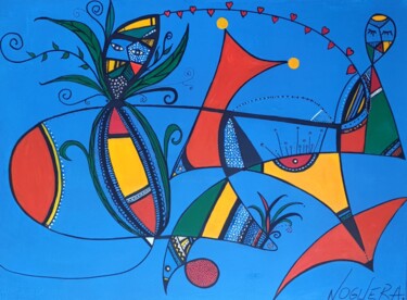 Painting titled "COEURS BRISÉS" by Marie-Lyne Noguera, Original Artwork, Acrylic Mounted on Wood Stretcher frame