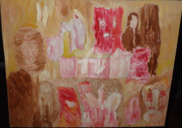 Schilderij getiteld "Co" door Mavis, Origineel Kunstwerk, Olie