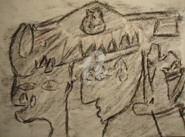 Drawing titled "Toutan" by Mavis, Original Artwork, Pencil