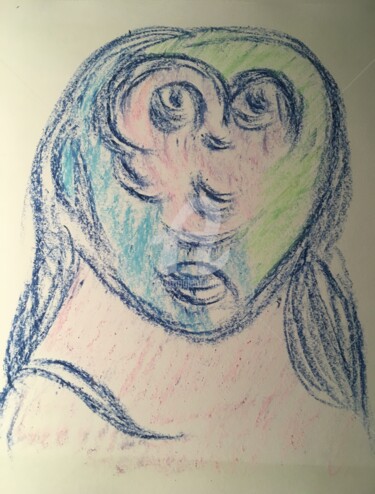 Drawing titled "Linea" by Mavis, Original Artwork, Pastel