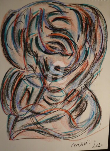 Drawing titled "Naturaleza" by Mavis, Original Artwork, Pastel