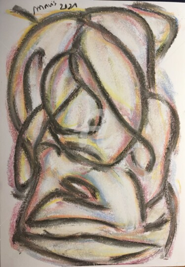 Desenho intitulada "Mouse" por Mavis, Obras de arte originais, Pastel