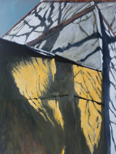 Ombres portées, le garage. Painting titled "Ombres portées, le…" by Marie-Odile Ginies, Original Art, Acrylic Mounted on Stretcher frame