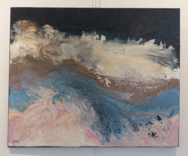 Peinture intitulée "Tempête" par Marie-Pierre Guyot (Mariep), Œuvre d'art originale, Peinture vitrail