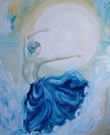 Peinture intitulée "La marée" par Marie Petiot (MaKi), Œuvre d'art originale, Huile