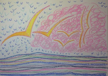 Tout est si doux Dessin intitulée "Tout est si doux" par Marie-Pierre Valat, Œuvre d'art originale, Pastel