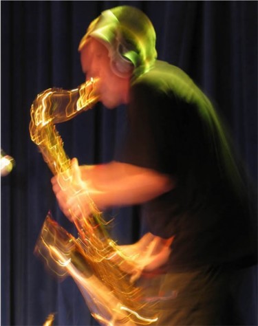 Photographie intitulée "jazzman" par Marie Redor, Œuvre d'art originale
