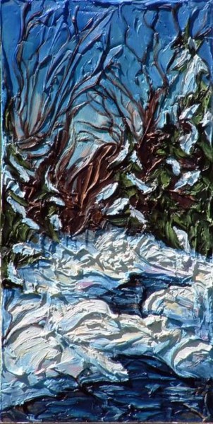 Pintura intitulada "froidure" por Marie Tardif, Obras de arte originais