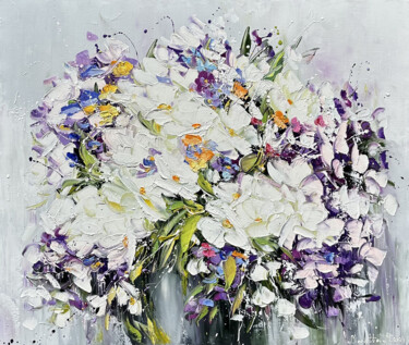 Картина под названием "Delicate blossom bo…" - Marietta Martirosyan, Подлинное произведение искусства, Масло Установлен на Д…