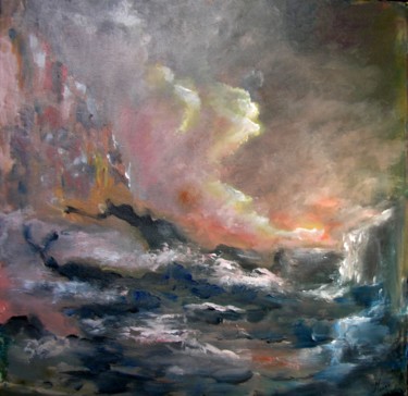Painting titled "Sauvetage en mer" by Mariette Lener, Original Artwork, Acrylic