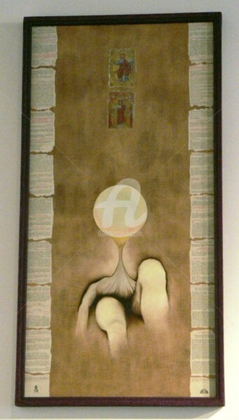 Peinture intitulée "Métempsycose." par Eva Delvaux, Œuvre d'art originale